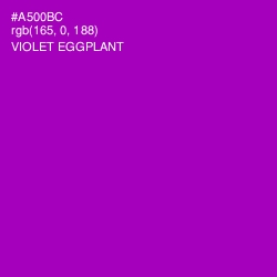 #A500BC - Violet Eggplant Color Image
